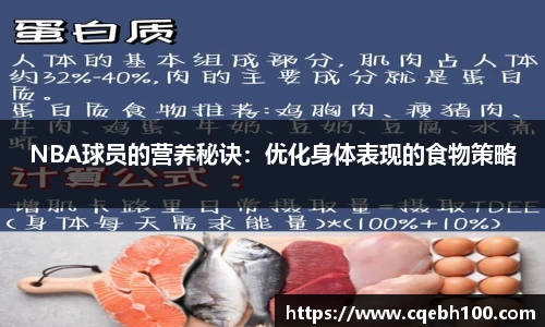 NBA球员的营养秘诀：优化身体表现的食物策略